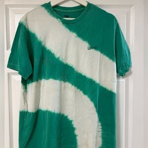 VINTAGE Levi's Red Tab Green & White Tie-Dye S/S Tee